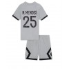 Paris Saint-Germain Nuno Mendes #25 Bortaställ Barn 2022-23 Korta ärmar (+ Korta byxor)